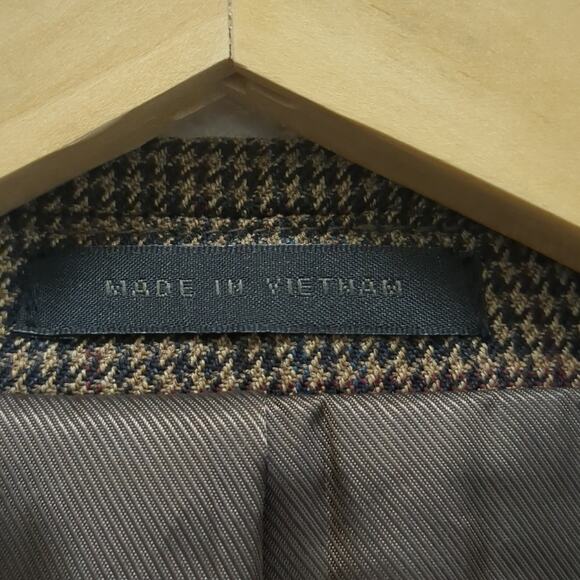 Andrew Fezza brown houndstooth sports coat blazer - Picture 2 of 5